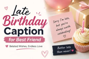 150+ Late Birthday Caption For Best Friend 2026