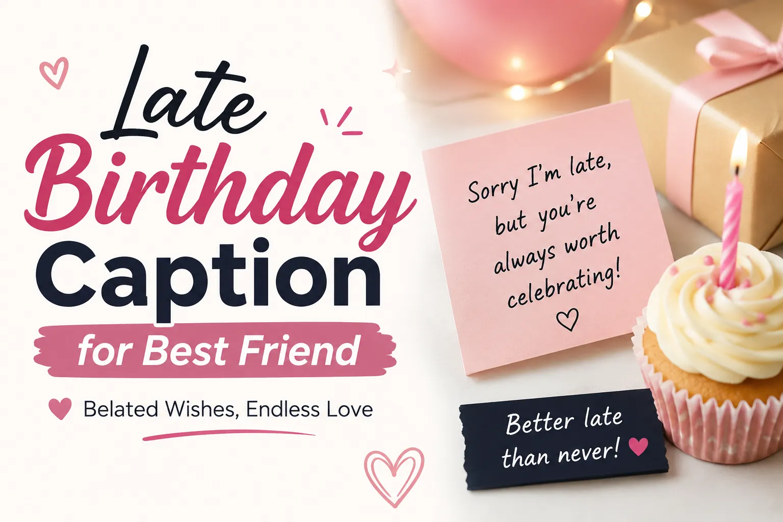 150+ Late Birthday Caption For Best Friend 2026