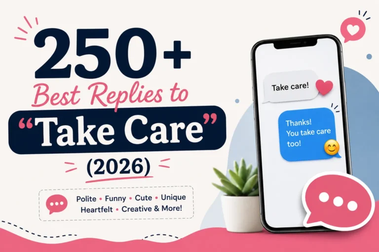 250+ Best Replies to "Take Care" (2026 Guide)